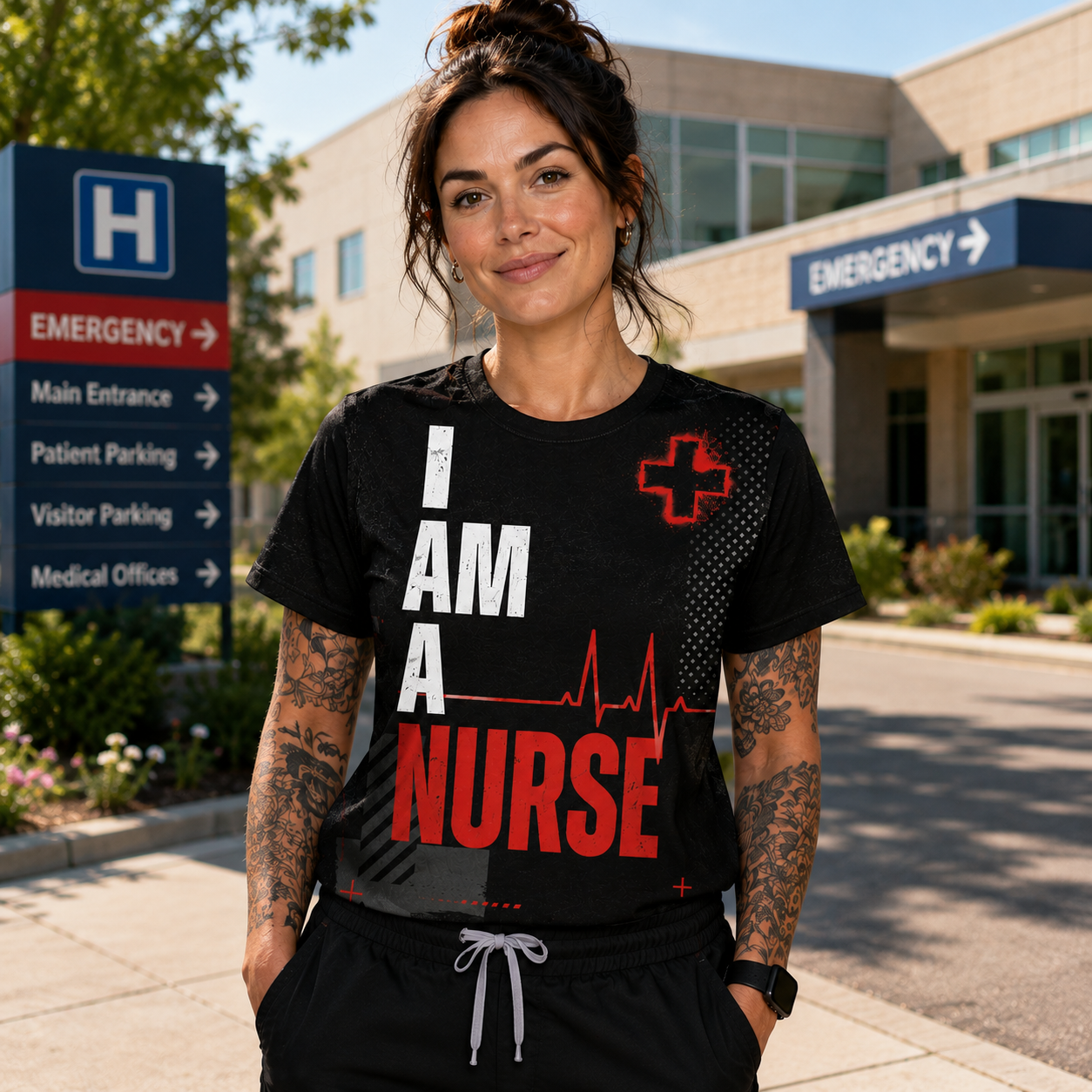 I Am A Nurse Because My Soul Says To Be Black AOV Nurse Shirt mockup 2